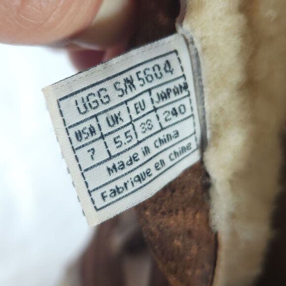 Ugg Women's Endell US 7 Brown Suede Sheepskin Lined Side Zip Moto Biker boots - Picture 14 of 16